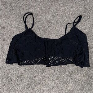 Black Lace Bikini Top